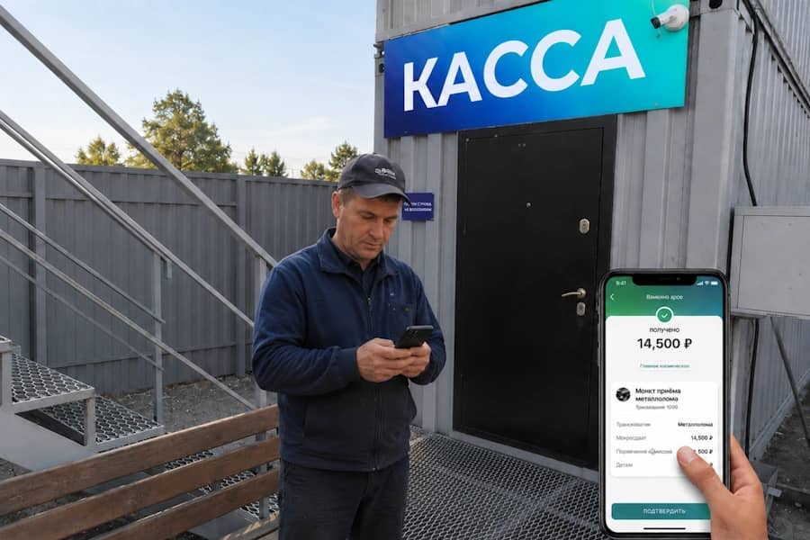 Расчет за сданную бронзу в пункте приема МеталлЦентр