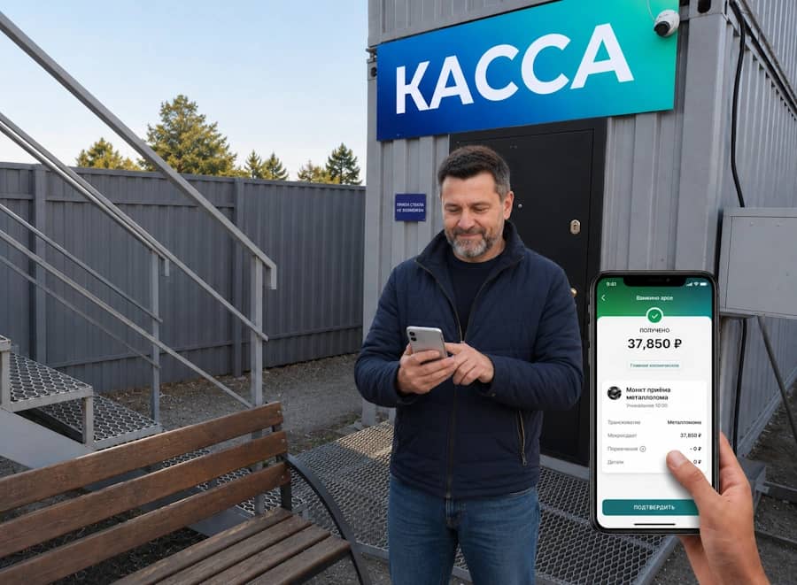 Расчет за сданную медь в пункте приема